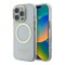 Guess для iPhone 16 Pro чехол PC/TPU Metal outline Hard Transparent/Gold (MagSafe)