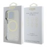Guess для iPhone 16 Pro чехол PC/TPU Metal outline Hard Transparent/Gold (MagSafe)