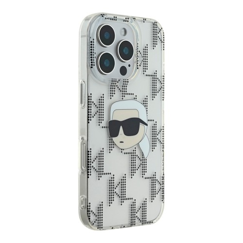 Karl Lagerfeld для iPhone 16 Pro Max чехол PC/TPU Monogram NFT Karl прозрачный