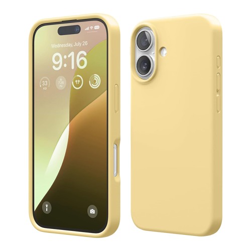 Elago для iPhone 16 чехол Soft silicone (Liquid) Yellow