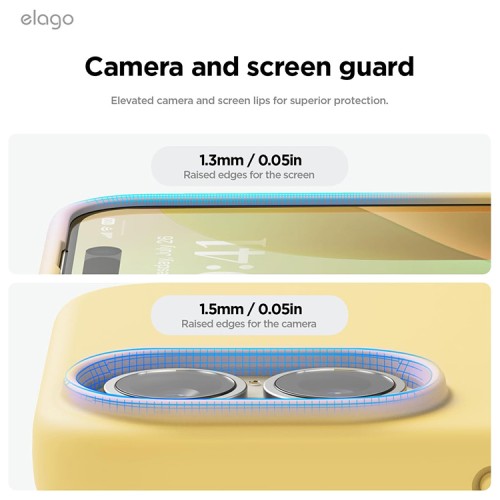 Elago для iPhone 16 чехол Soft silicone (Liquid) Yellow