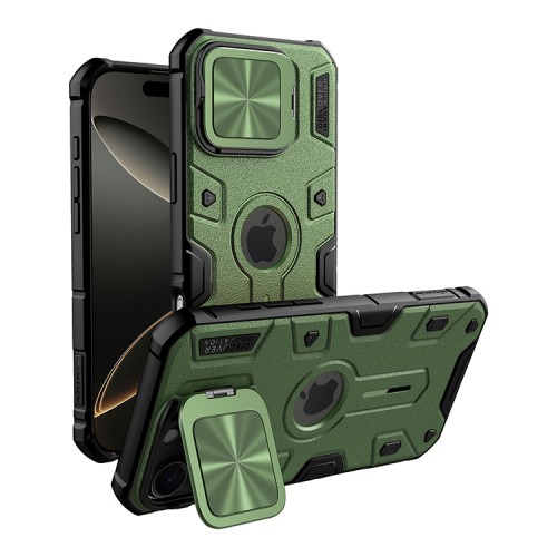 Nillkin для iPhone 16 Pro Max чехол CamShield Armor ProP Magnetic Dark Green
