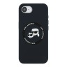 Karl Lagerfeld для iPhone 16e чехол Liquid Silicone NFT Karl & Choupette Heads Hard Black (MagSafe)