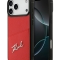 Karl Lagerfeld для iPhone 17 Pro Max чехол PU Signature logo with Cardslot Hard Red