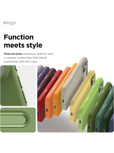 Elago для iPhone 17 Pro чехол Magnetic Silicone Cedar Green (MagSafe)