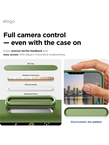 Elago для iPhone 17 Pro чехол Magnetic Silicone Cedar Green (MagSafe)