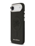 Karl Lagerfeld для iPhone Air чехол PU Debossed Initials Metal logo & Camera Hard Black (MagSafe)