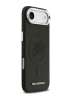 Karl Lagerfeld для iPhone Air чехол PU Debossed Initials Metal logo & Camera Hard Black (MagSafe)