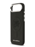 Karl Lagerfeld для iPhone Air чехол PU Debossed Initials Metal logo & Camera Hard Black (MagSafe)