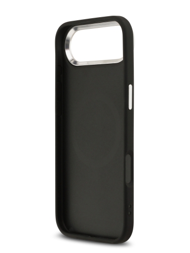 Karl Lagerfeld для iPhone Air чехол PU Debossed Initials Metal logo & Camera Hard Black (MagSafe)