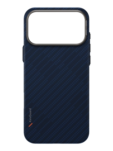 Uniq для iPhone 17 Pro Max чехол KEVA EDGE Full Kevlar Trance Blue (MagSafe)