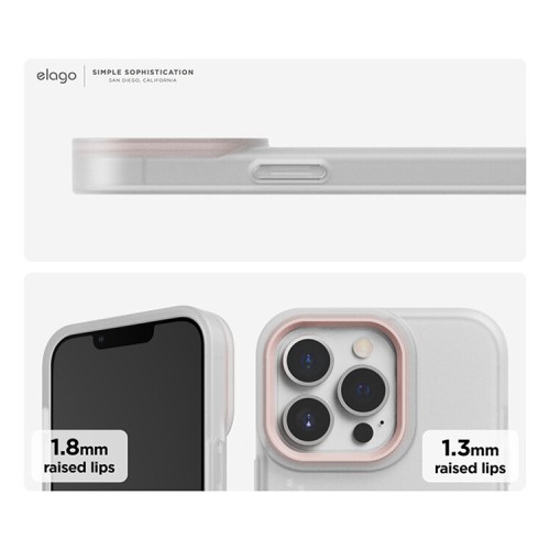 Чехол Elago GLIDE для iPhone 13 Pro, прозрачный/розовый