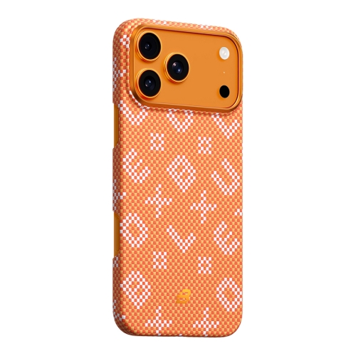 BlueO чехол для iPhone 17 Pro Max, Tactile Woven Air Aramid fiber (Kevlar)  Orange (MagSafe)