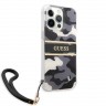 Чехол Guess CAMO Hard +Nylon hand cord для iPhone 13 Pro Max, черный