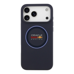 Red Bull для iPhone 17 Pro чехол Liquid Silicone with Ring Hard Navy/Blue (MagSafe)