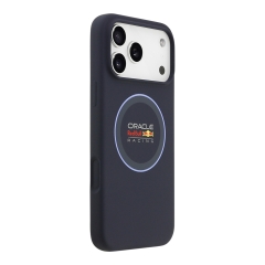 Red Bull для iPhone 17 Pro чехол Liquid Silicone with Ring Hard Navy/Blue (MagSafe)