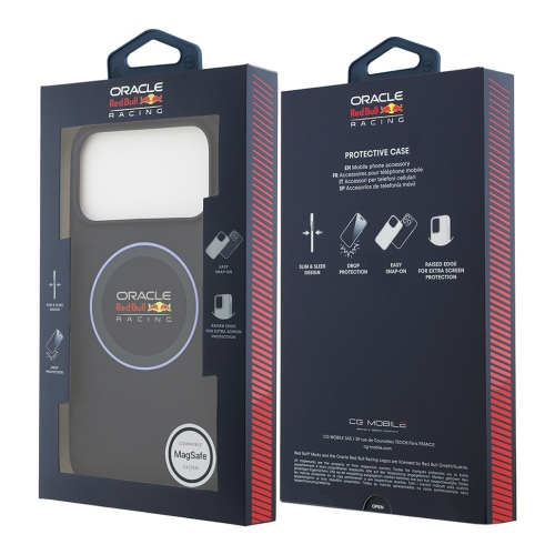 Red Bull для iPhone 17 Pro чехол Liquid Silicone with Ring Hard Navy/Blue (MagSafe)