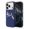 Karl Lagerfeld для iPhone 17 Pro Max чехол IML NFT Choupettes Script logo Metal Cam Blue (MagSafe)
