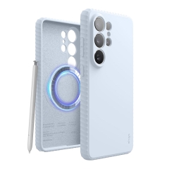 Elago для Galaxy S26 Ultra чехол Magnetic Ridge Silicone Light Blue (MagSafe)