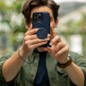Чехол подставка Uniq NOVO with magnetic grip для iPhone 14 Pro, синий
