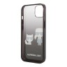 Чехол Lagerfeld Karl & Choupette Hard Gradient для iPhone 13, черная рамка