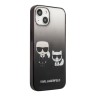 Чехол Lagerfeld Karl & Choupette Hard Gradient для iPhone 13, черная рамка