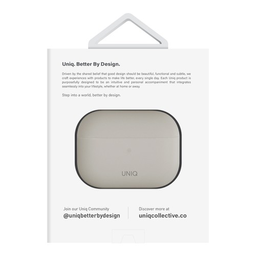 Чехол Uniq LINO Liquid silicone для AirPods Pro 2, бежевый