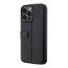 Кожаный чехол Mercedes Leather Urban Booktype для iPhone 14 Pro, черный