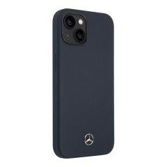 Чехол Mercedes Liquid Silicone Hard для iPhone 14 Plus, синий