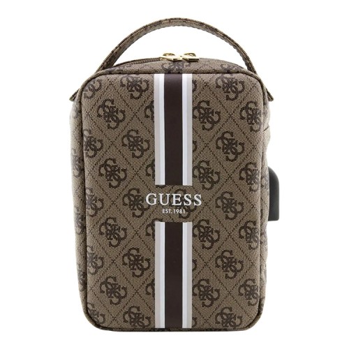 Сумка-барсетка Guess Travel Handbag 4G Stripes для смартфонов, коричневая