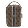 Сумка-барсетка Guess Travel Handbag 4G Stripes для смартфонов, коричневая