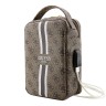 Сумка-барсетка Guess Travel Handbag 4G Stripes для смартфонов, коричневая