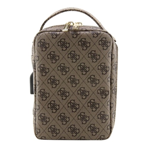 Сумка-барсетка Guess Travel Handbag 4G Stripes для смартфонов, коричневая