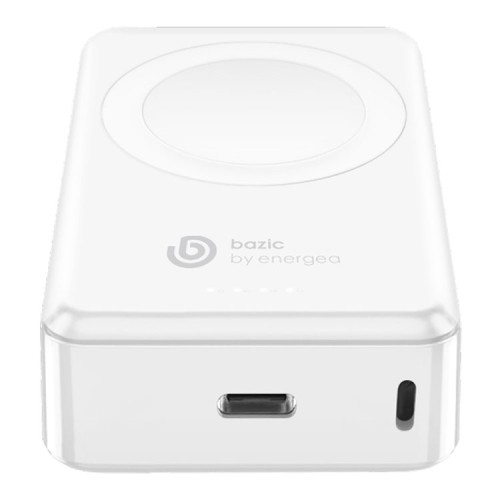 EnergEA АКБ Bazic GoPower MINI, 4000 USB-C 10W +Apple Watch 3W wireless charger White