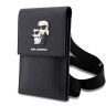 Lagerfeld для смартфонов сумка Wallet Phone Bag PU Saffiano Karl & Choupette Black