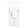 Lagerfeld для iPhone 15 Pro чехол PC/TPU NFT Karl & Choupette Metal ring Hard Transparent (MagSafe)