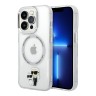 Lagerfeld для iPhone 15 Pro чехол PC/TPU NFT Karl & Choupette Metal ring Hard Transparent (MagSafe)