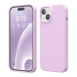 Elago для iPhone 15 чехол Soft silicone (Liquid) Light Lilac