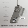 Elago для iPhone 15 Pro Max чехол Soft silicone (Liquid) Mediumg Gray (MagSafe)