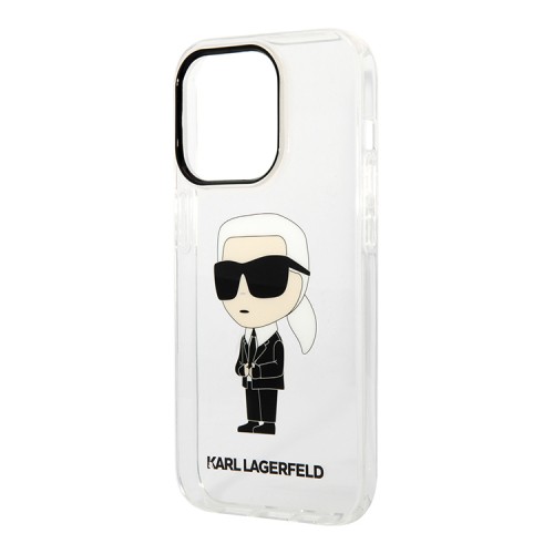 Lagerfeld для iPhone 15 Pro чехол PC/TPU NFT Karl Ikonik Hard прозрачный