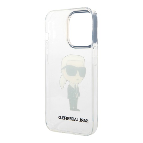 Lagerfeld для iPhone 15 Pro чехол PC/TPU NFT Karl Ikonik Hard прозрачный