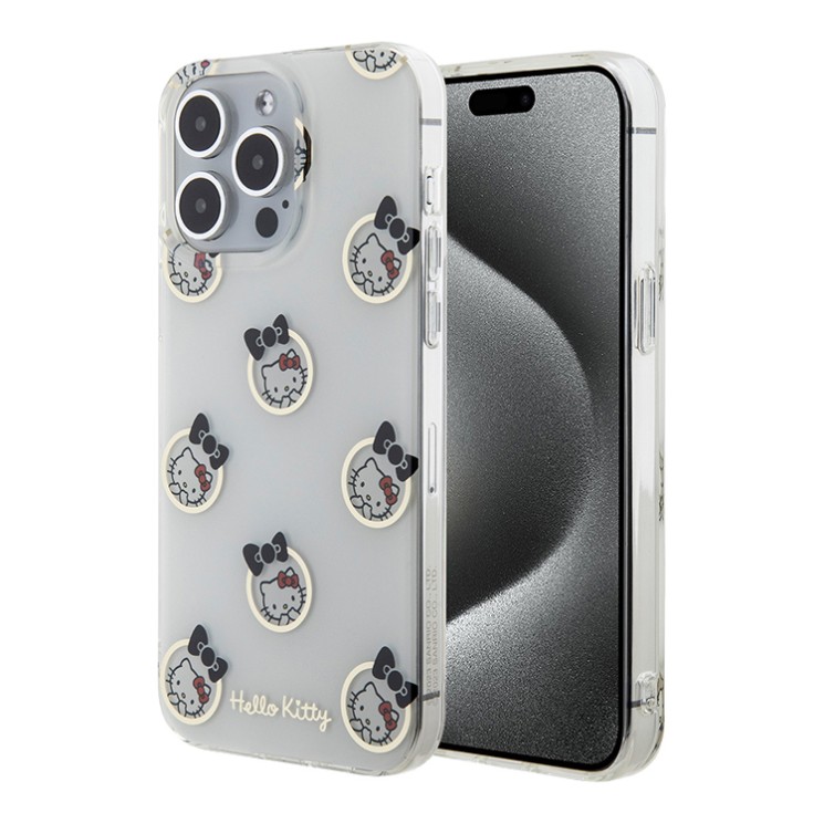 Hello Kitty для iPhone 15 Pro Max чехол PC/TPU Kitty in Bubbles Hard White