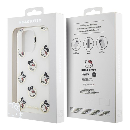 Hello Kitty для iPhone 15 Pro Max чехол PC/TPU Kitty in Bubbles Hard White