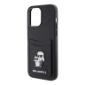 Karl Lagerfeld для iPhone 14 Pro Max чехол Cardslot PU Saffiano NFT Karl & Choupette metal Hard Black