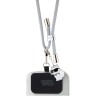 (Уценка) Karl Lagerfeld шнурок на шею для телефона Crossbody Nylon cord + NFT Choupette metal charm Grey