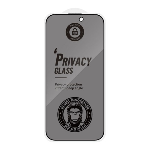 BlueO стекло для iPhone 16 Pro Max, Anti-peep Black (антишпион)