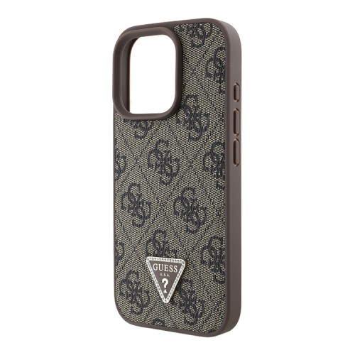 Guess для iPhone 16 Pro Max чехол со шнурком Crossbody PU кожа 4G Triangle Diamond logo Brown