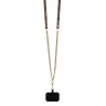 Guess для iPhone 16 Pro Max чехол со шнурком Crossbody PU кожа 4G Triangle Diamond logo Brown