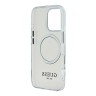 Guess для iPhone 16 Pro чехол PC/TPU Metal outline Hard Transparent/Silver (MagSafe)