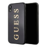 Чехол Guess Glitter Logo Hard Multicolor для iPhone XR, черный